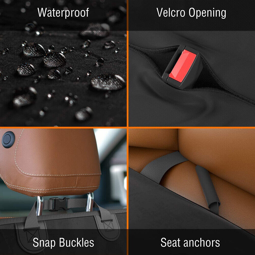 Waterproof Car Front Seat Pet Cover Protector Mat for Cat Dog Carrier Black