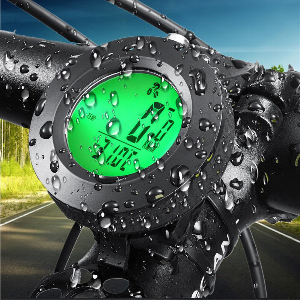 Bike Speedometer w/ Switchable Backlight Waterproof Road Bicycle Computer