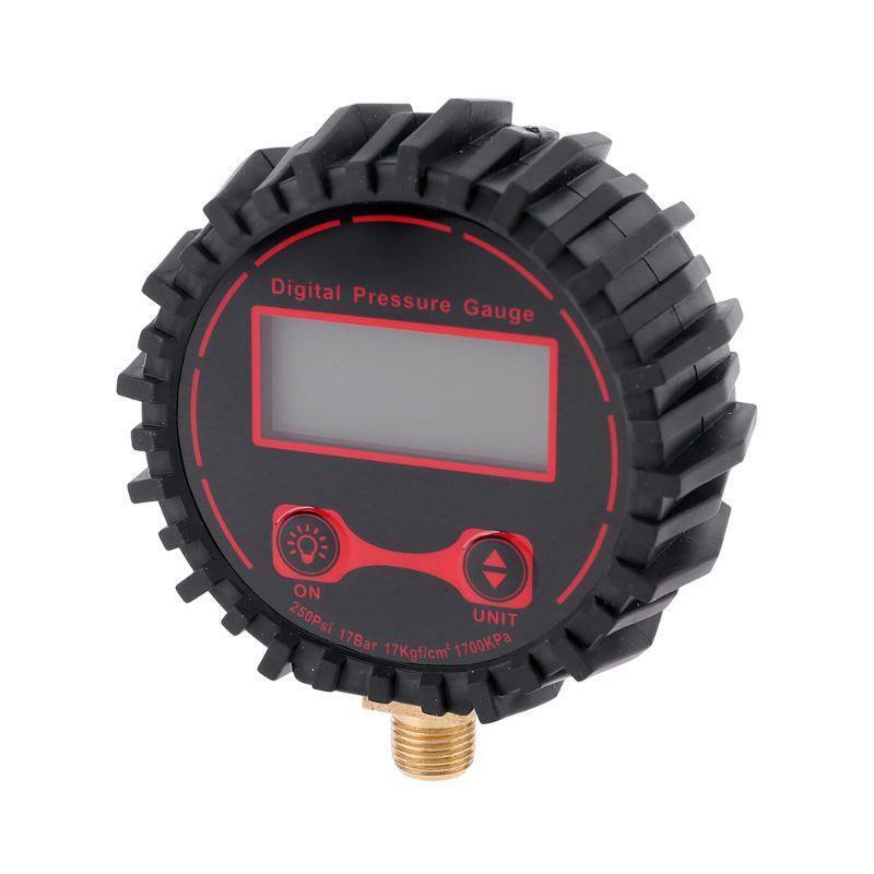 250PSI Digital Tire Pressure Gauge Car Pressure Tester M11*1 Thread with Light