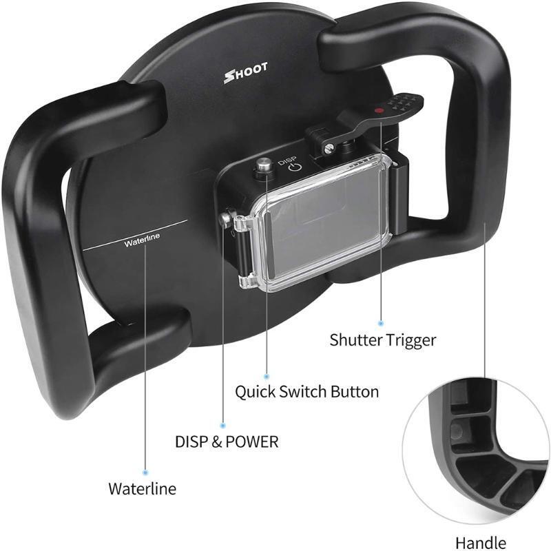 Dual Handheld Dome Port 45m Waterproof Diving Housing Case with Trigger for Osmo