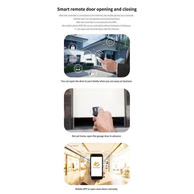WiFi Smart Garage Door Opener Remote APP Control Compatible with Sinilink