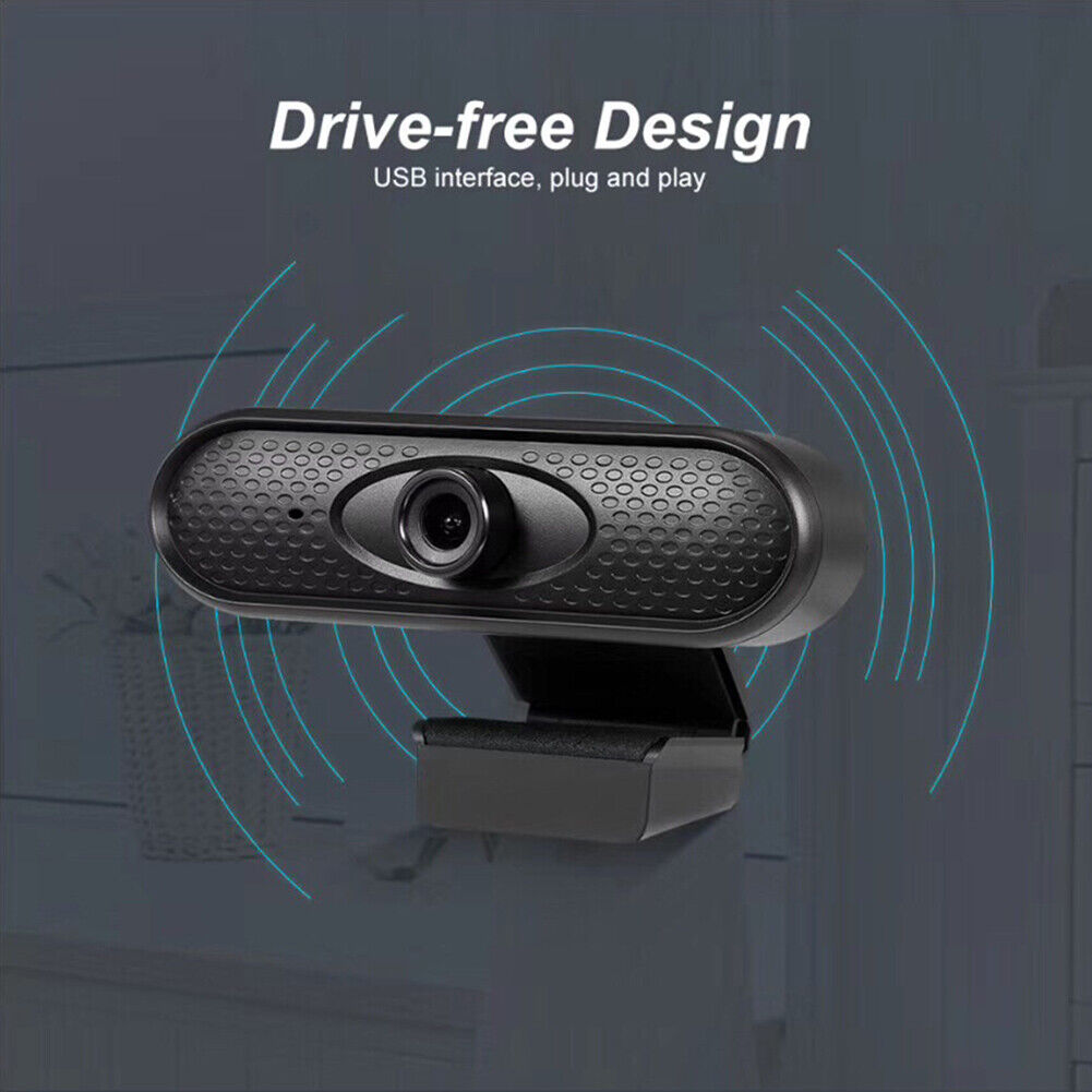 2MP USB Webcam with Built-in Mic Manual Focus 1080P HD PC TV Web Camera