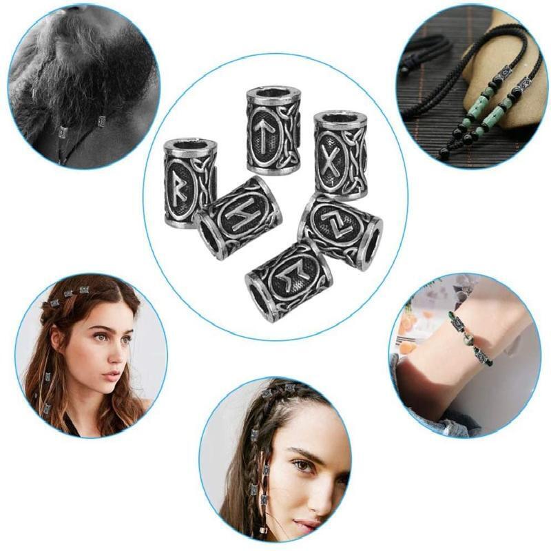 Men Diy Beads Bearded Dragon Ring Irish Beard Beads Hair Accessories