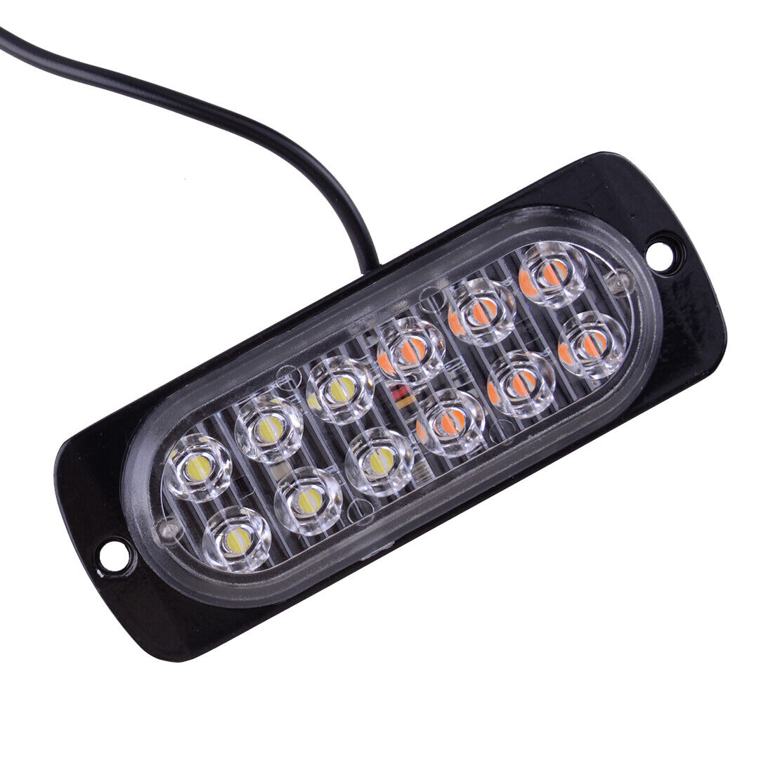 4x Strobe Amber 12LED Car Truck Emergency Beacon Warning Hazard Flash Light Bars