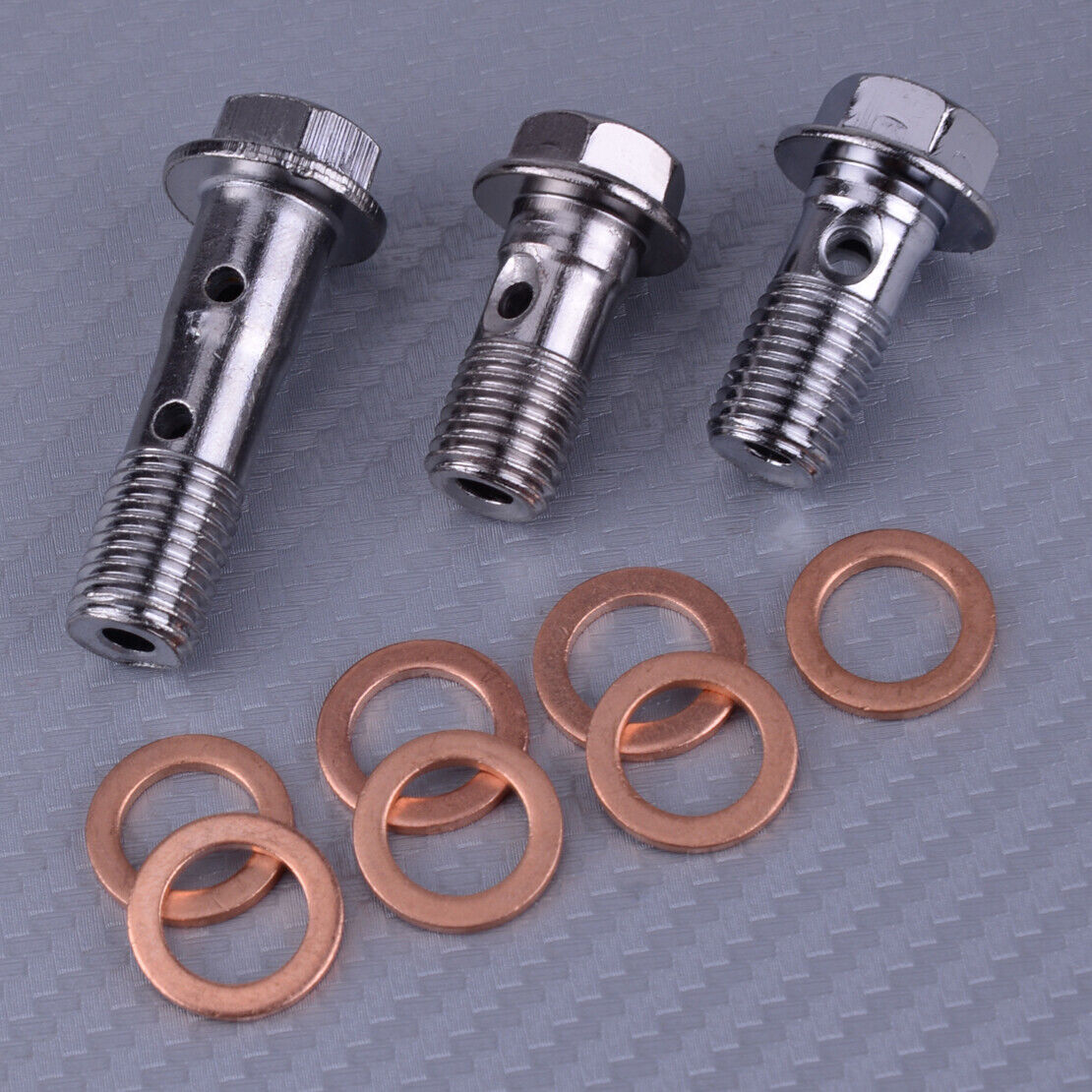 3Pcs/set M10 x 1.25 Brake Banjo Caliper Bolt fit for Yamaha Kawasaki Durable ld