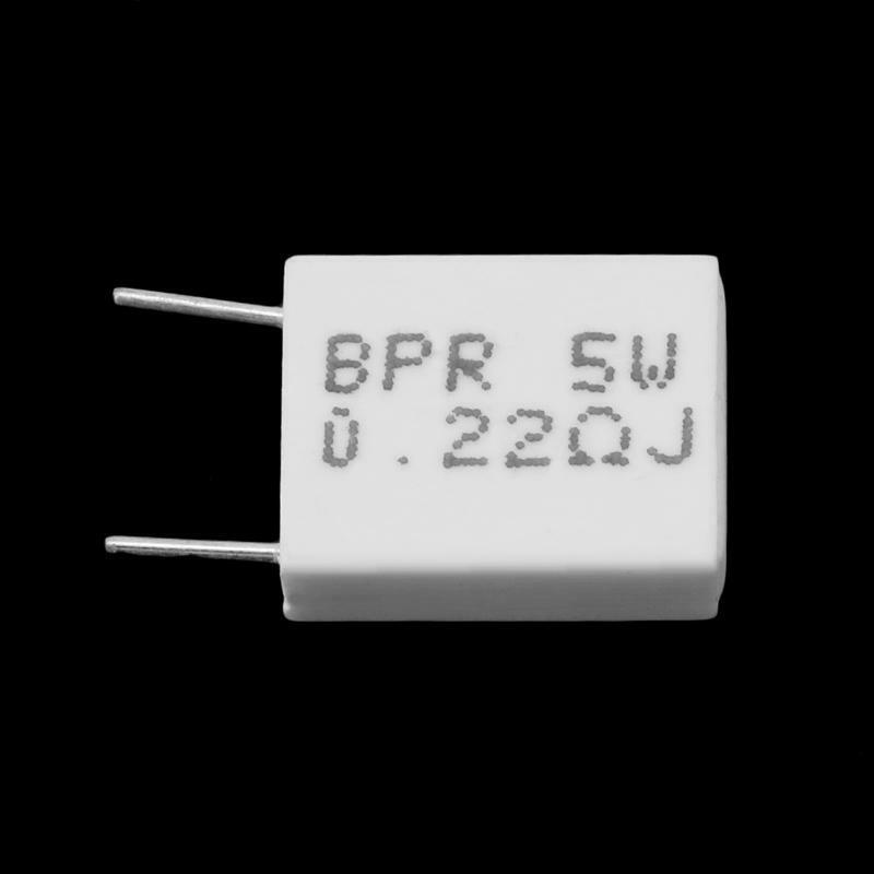 10 Pcs 0.22R 5 W 5% Cement Resistor 0.22Ohm Non-Inductive Resistor BPR56