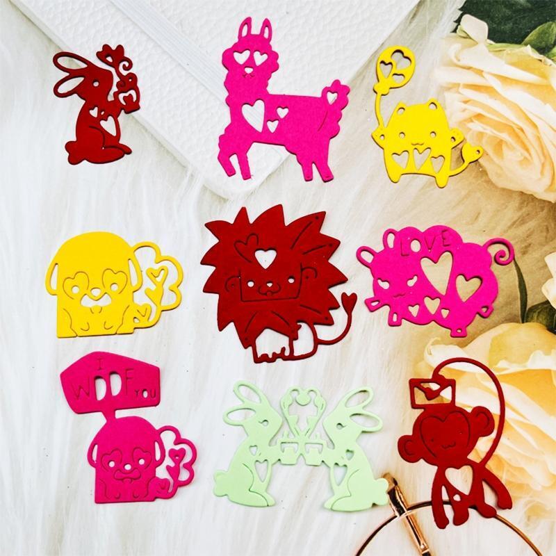 9Pcs Cutting Dies Metal Embossing Stencils DIY Scrapbooking Templates for Girls