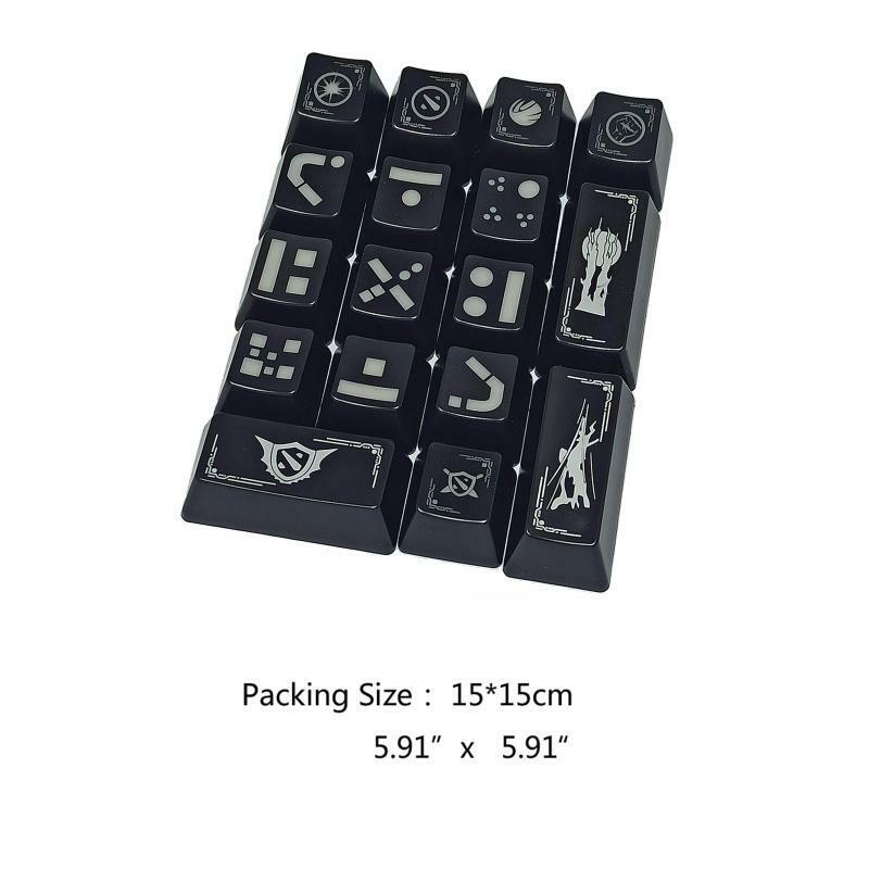 17-Key RGB Backlight Keycaps Top Printed Two-Shot Durable for Cherry MX Switches