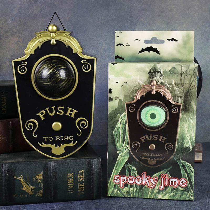 Halloween One Eyed Doorbell Decoration Horror Props Glowing Hanging Door Bell