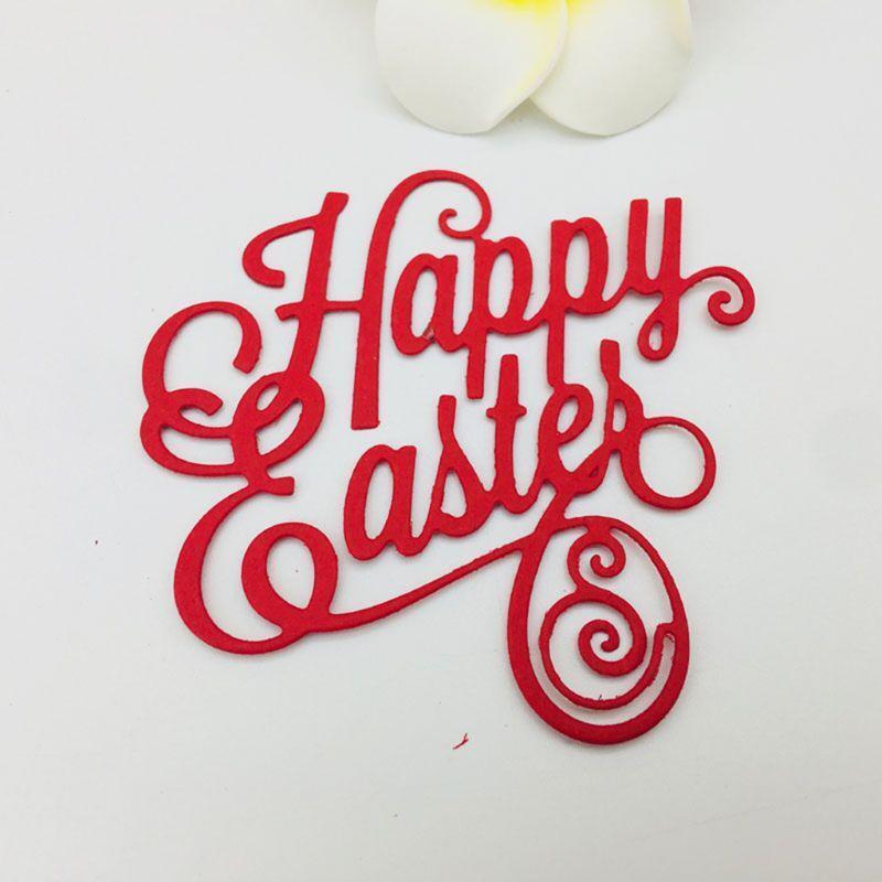 Happy Easter Metal Cutting Dies Stencil Scrapbooking DIY Album Stamp Paper Cards