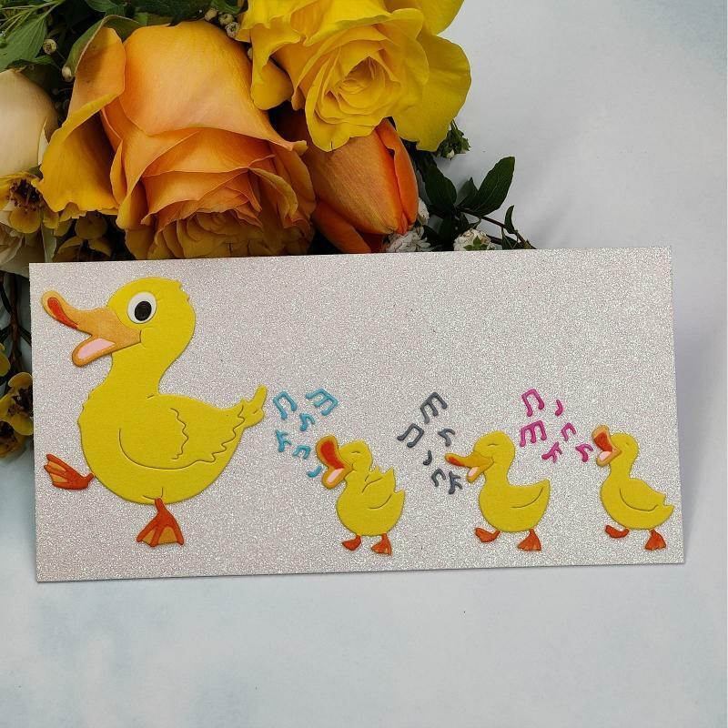 Singing Baby Mother Ducks Metal Cutting Dies Stencil DIY Scrapbooking Template