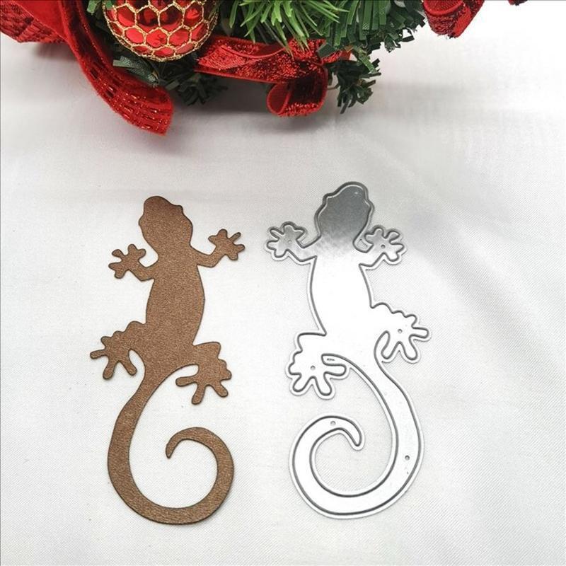 Cute Gecko Metal Die Cuts Stencil for DIY Scrapbooking Diary Embellishments