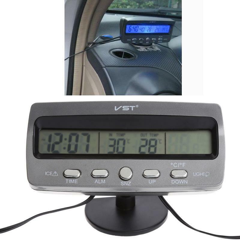 Multi-functional VST7045V Car Thermometer Clock Voltmeter Temperature Calendar