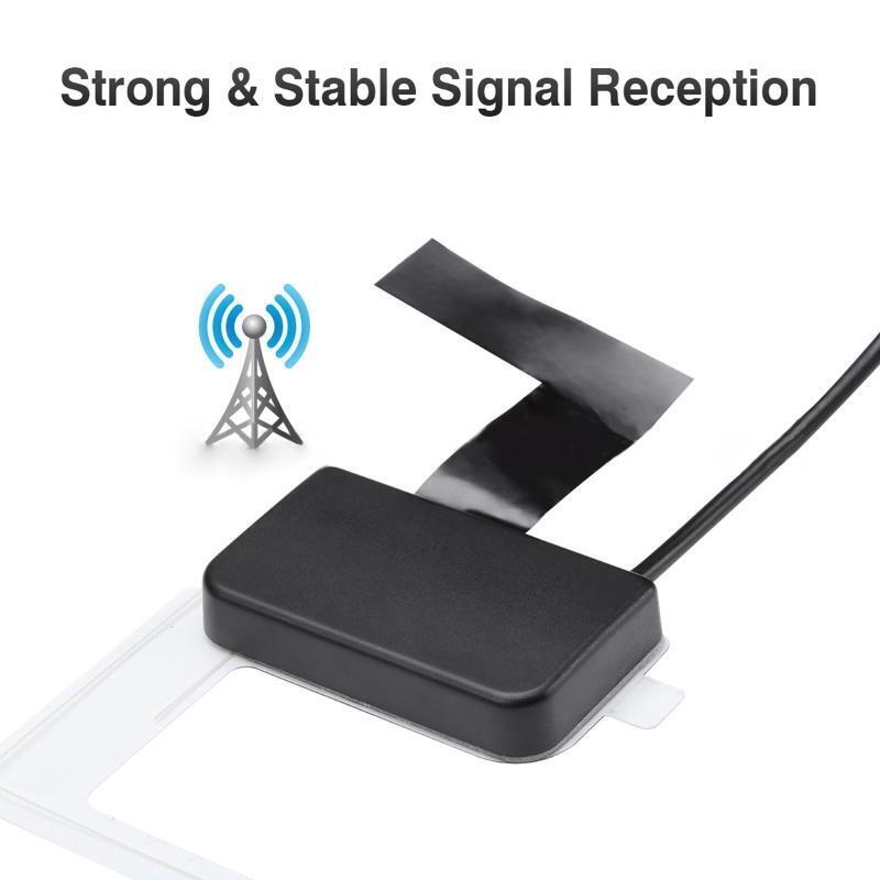 Car DAB Digital Radio Patch Aerial Antenna Adhesive Transparent Built-in Antenna