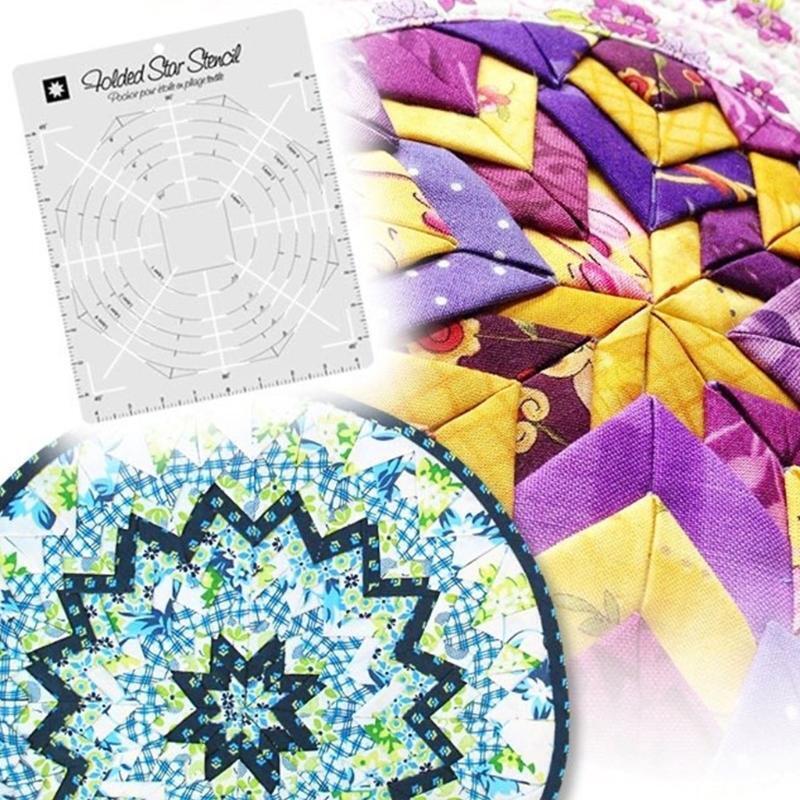 Patchwork PET Stencil Folded Star Hot Pad Accurate Scales Anti-scratch Flexible