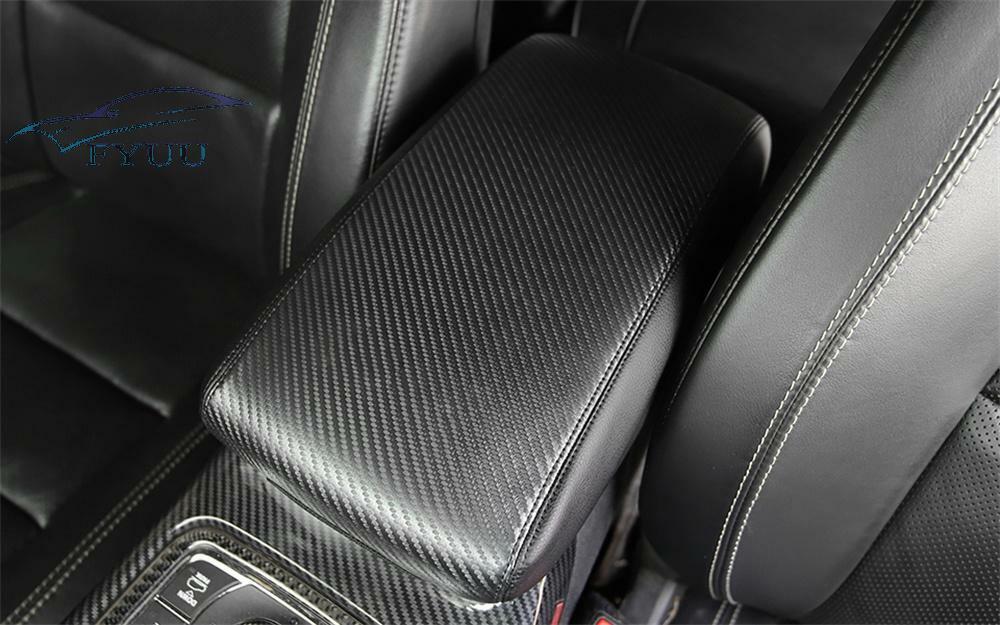 For Jeep Grand Cherokee 11-18 Center Console Armrest Cover Pad Carbon Fiber Look