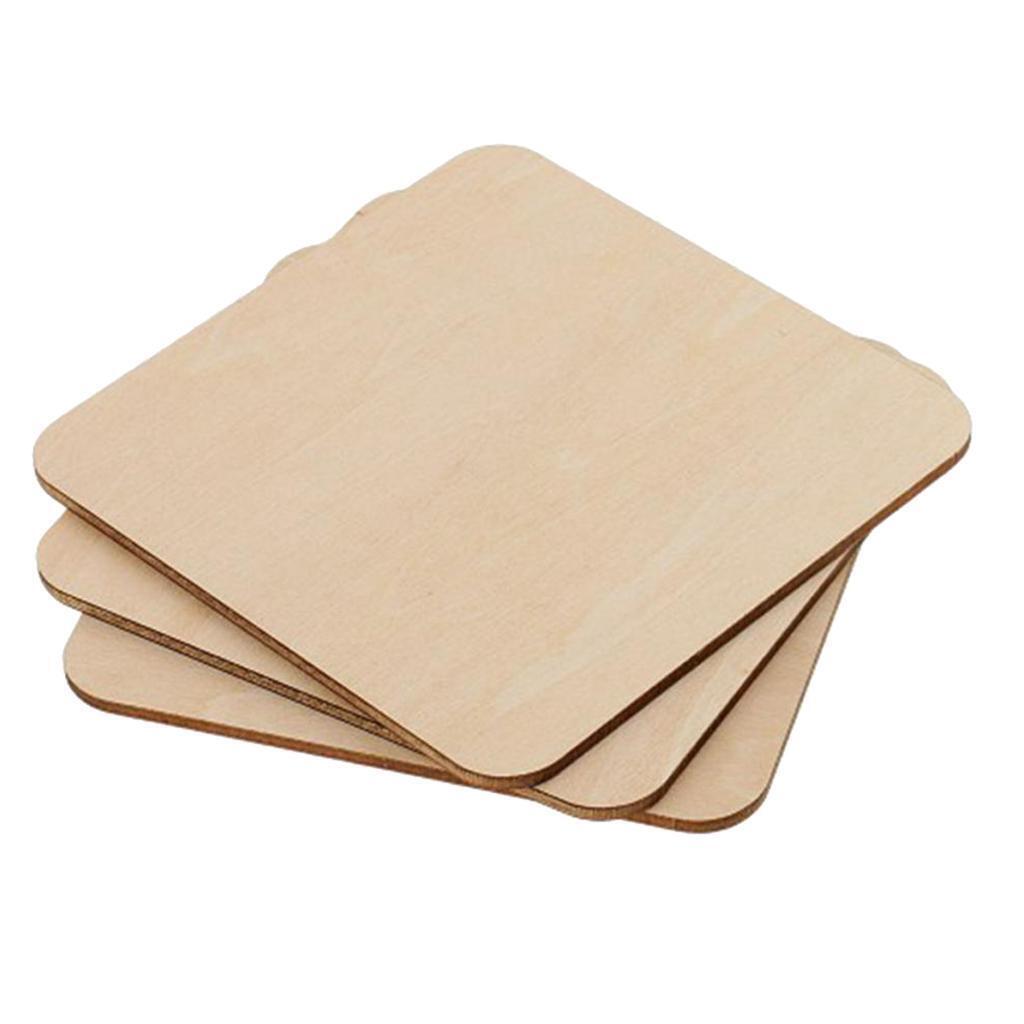 100 * Unfinished Cutouts Blank Wooden Pieces  for Painting Card