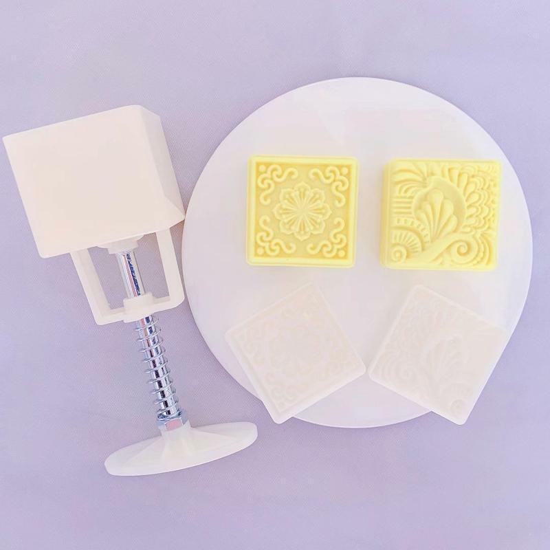 50g Square Mooncake Stamps Mooncake Cutters for Mid-Autumn Festival DIY Baking