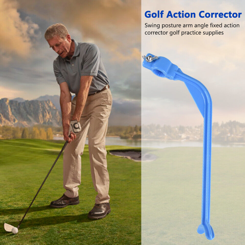 Golf Swing Trainer Posture Training Corrector Aids Arm Swing Correct (Blue)