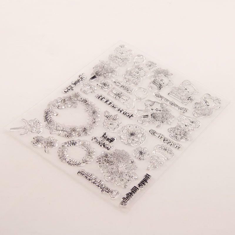 Flower Bear Silicone Clear Seal Stamp DIY Scrapbooking Embossing Photo Album Art