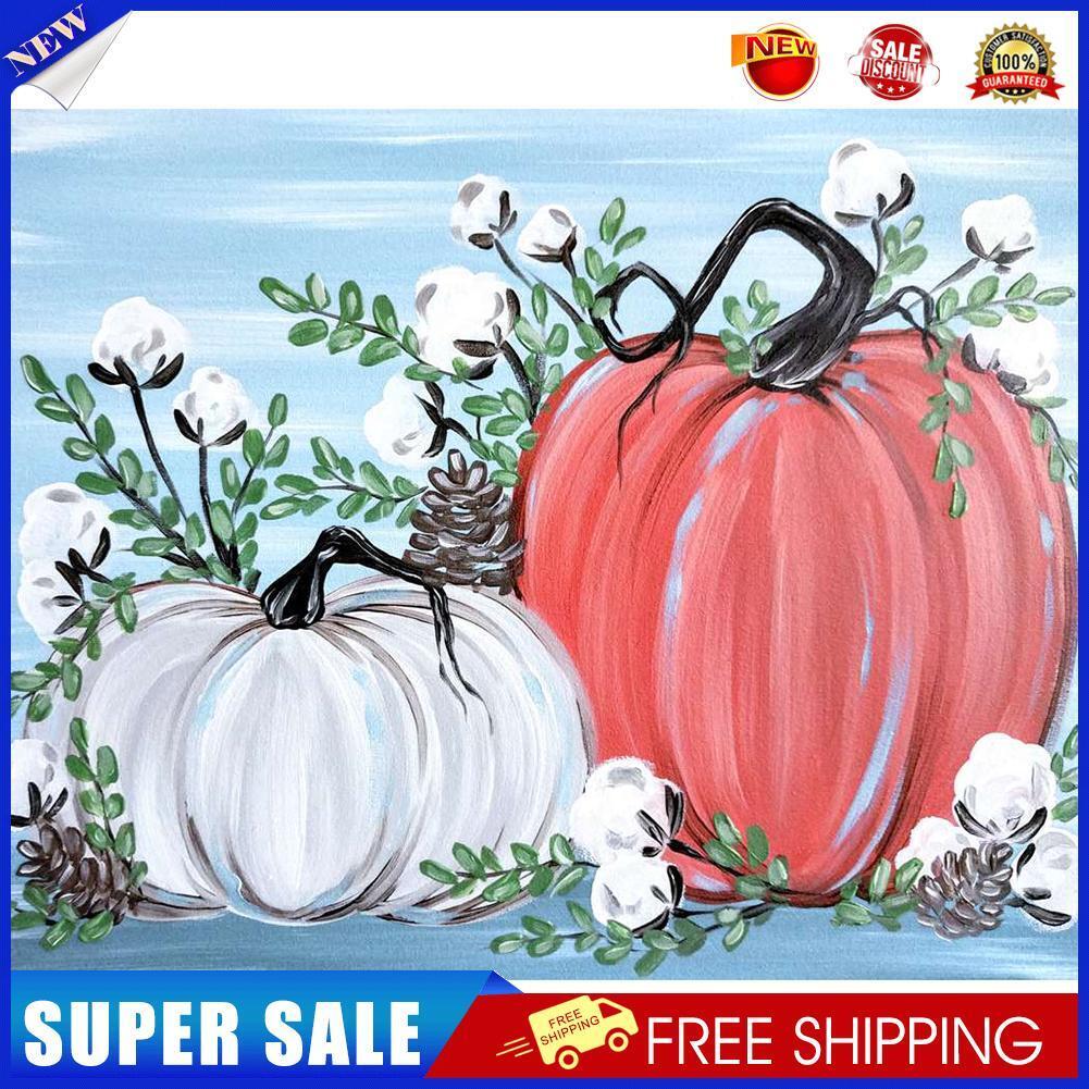 DIY Full Drill Diamond Painting Pumpkin Cotton Rhinestone Beaded Mosaic Kit