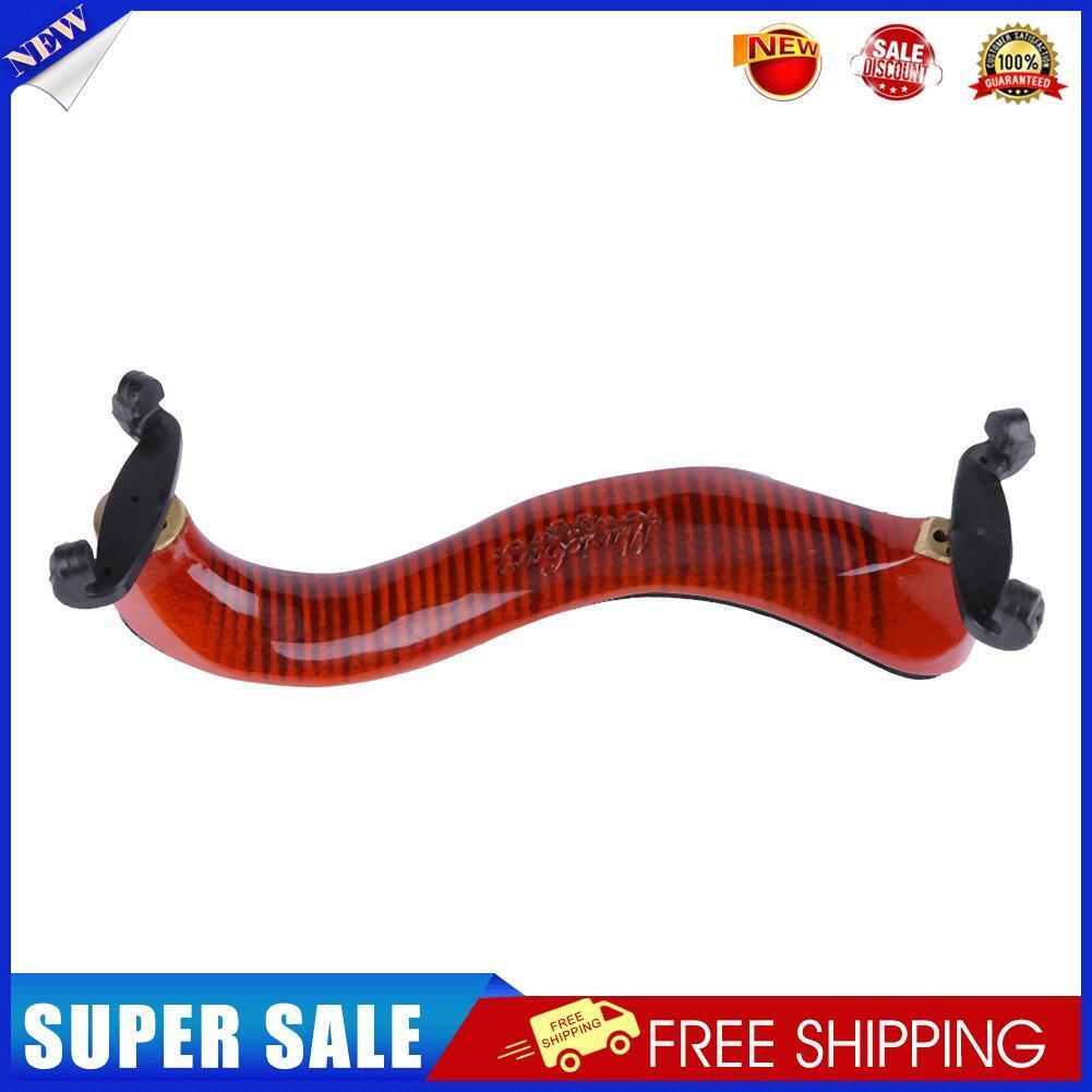 Adjustable Wood Rubber Violin Shoulder Rest Padded for 3/4 4/4 Size Violin