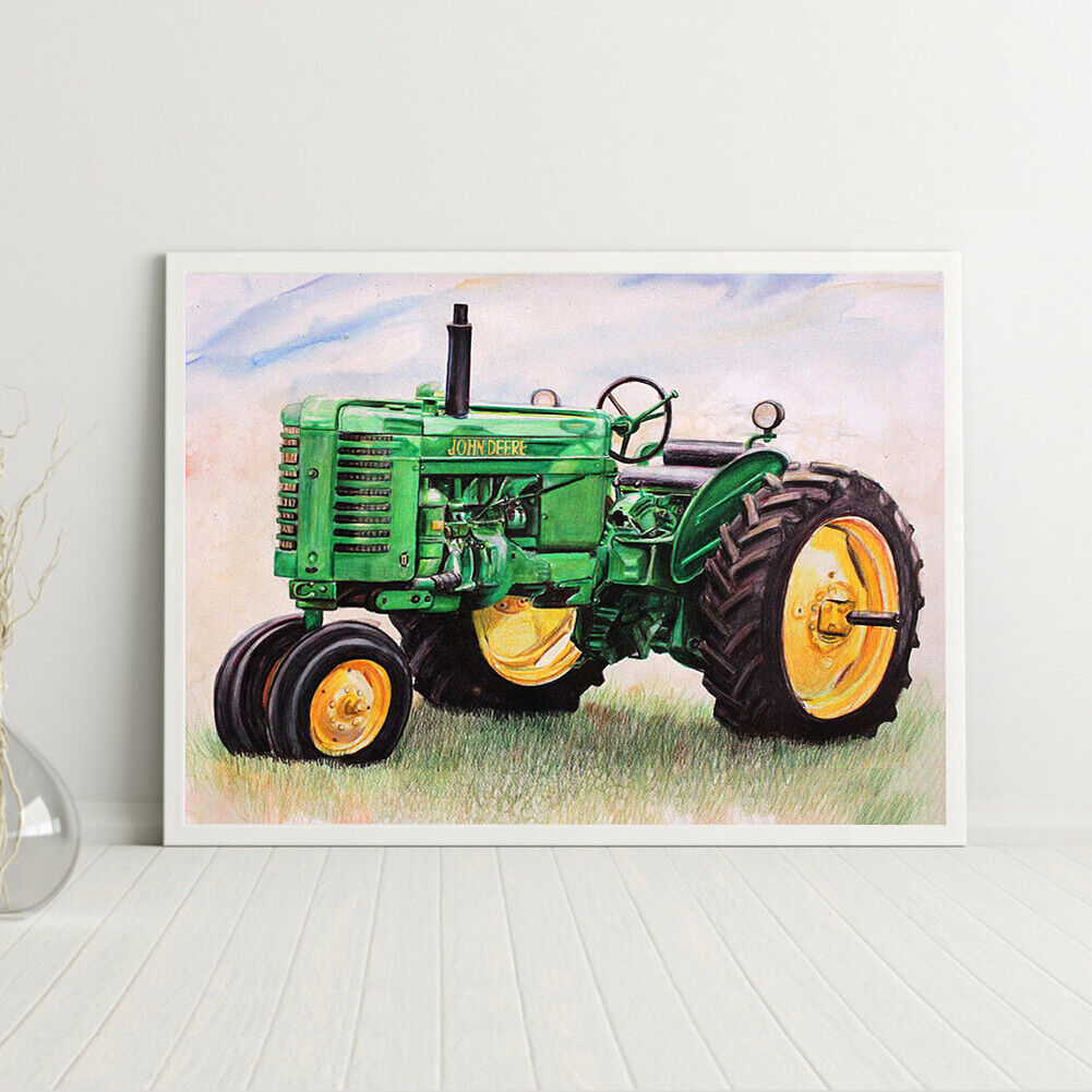 Tractor Frameless DIY Oil Paint by Numbers Kit Picture Coloring Canvas Art