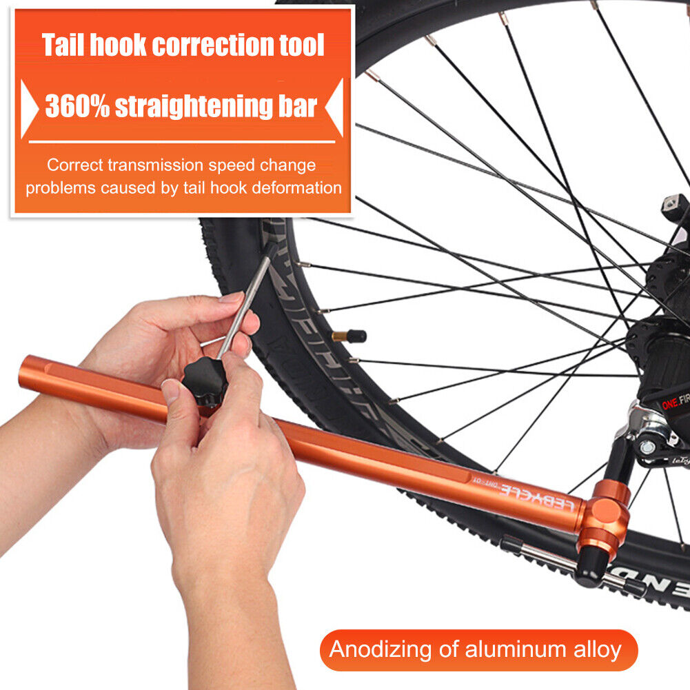 Lebycle Bicycle Derailleur Hanger Rotatable Bike Tail Hook Aligner Tools