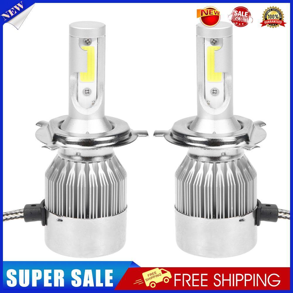 1Pair Universal 6500K 8000LM H4 LED COB Car Auto Headlight Head Lamp Bulbs
