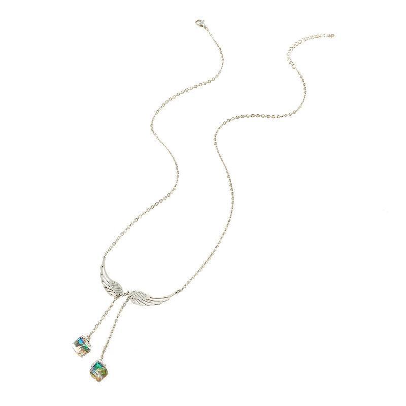 Explosion Necklace European American Angel Wing Crystal Classic Simple Necklace