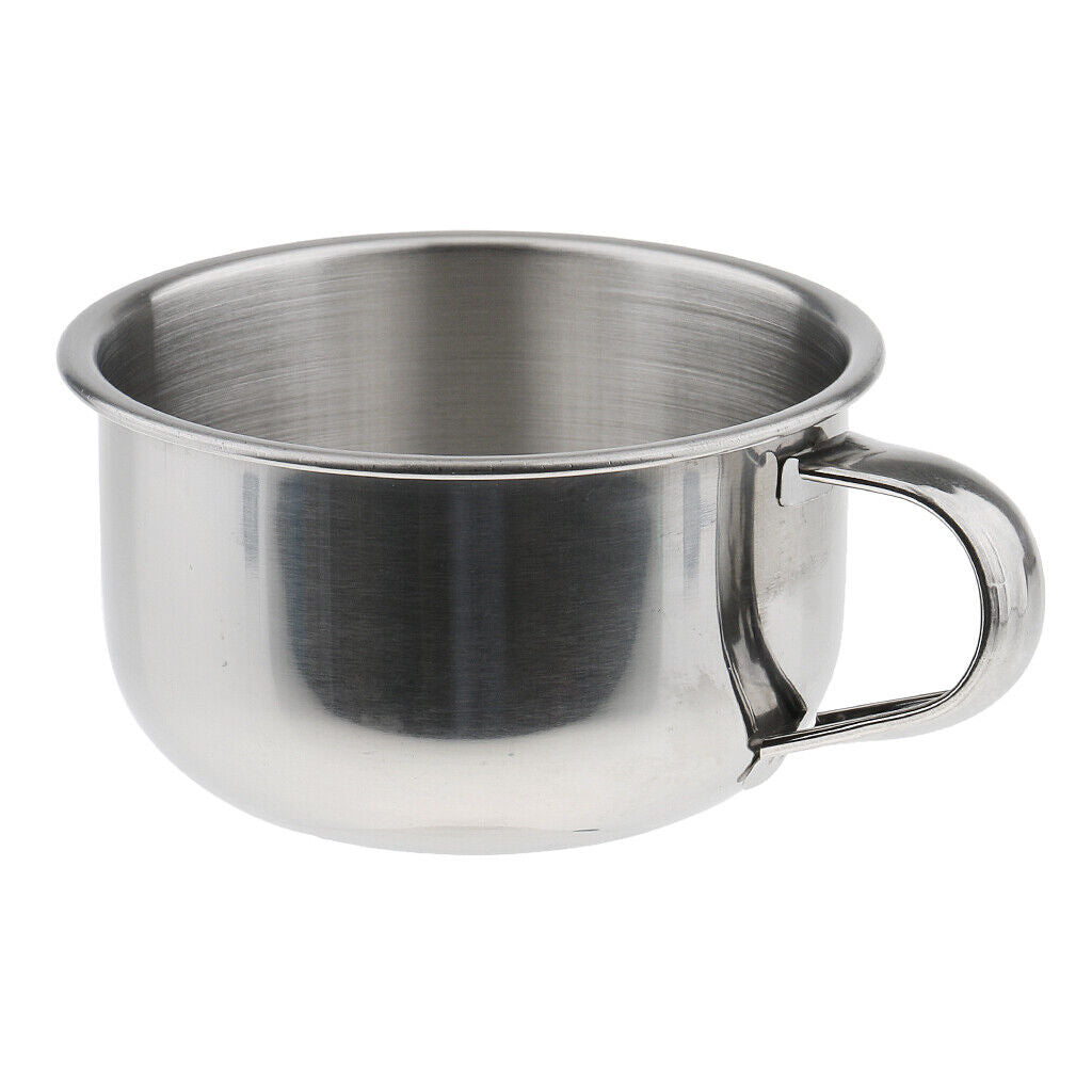 Stainless Steel Men's Shaving Mug Bowl Men Barber Beard  Cup for Brush