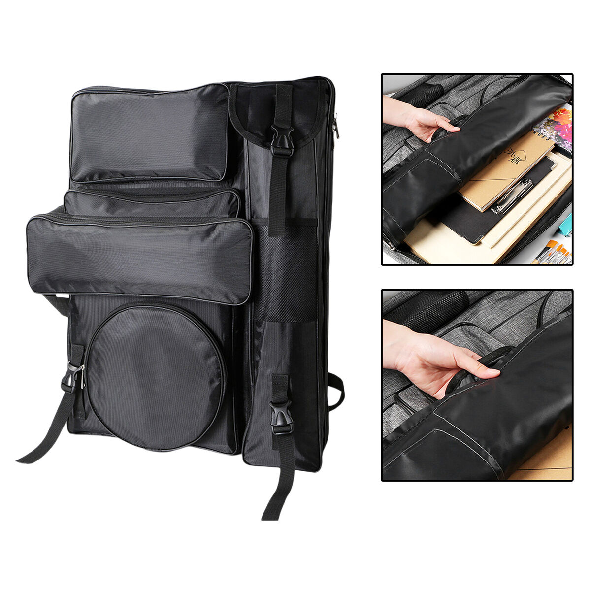 Portfolio  Carry Case Painting Paper Holder 4K Large Travel Black