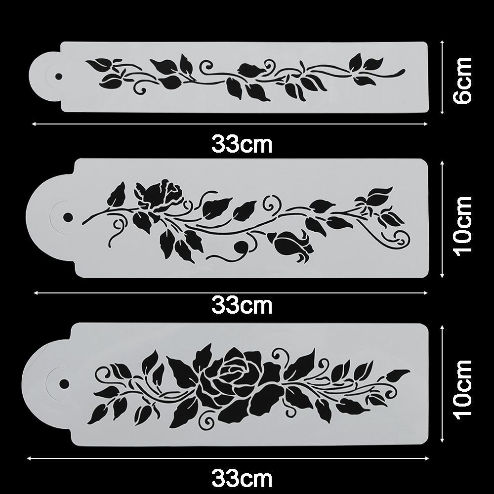 Hot Decor Mould Sugarcraft Tools Tree Vine Leaves Cake Stencil Fondant Border