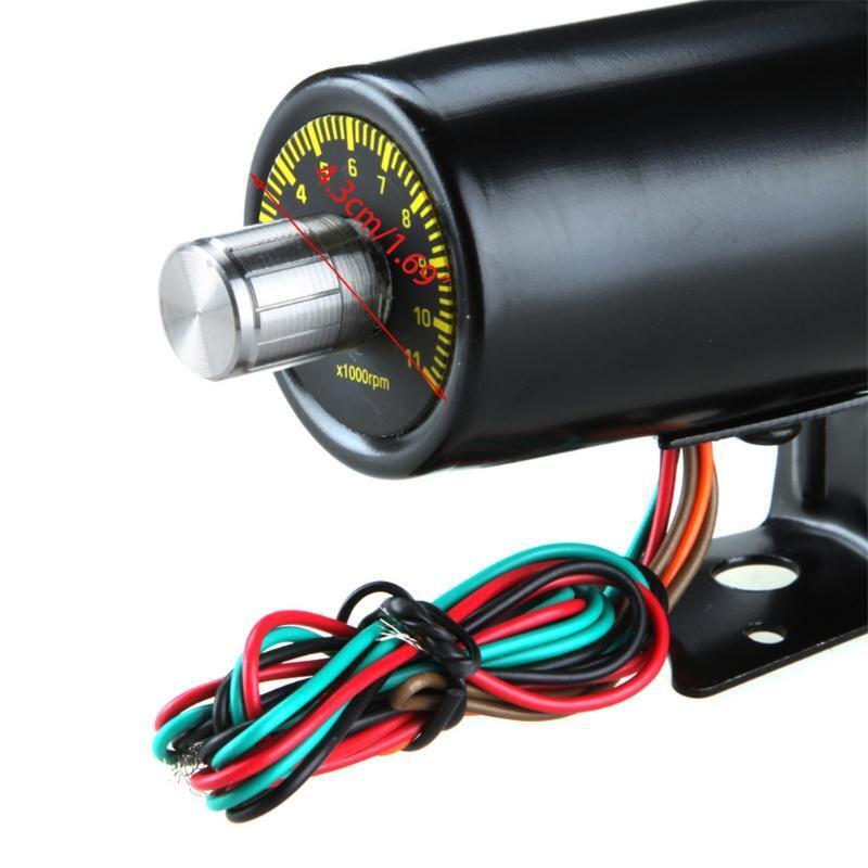 Car Gauge Adjustable 1000-11000 RPM Tacho Shift Light Tachometer Red LED