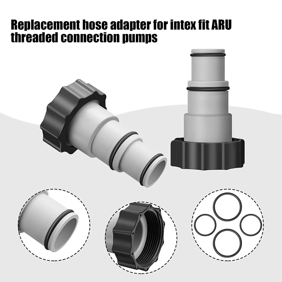 Hose Adapter Replacement Durable & Multi-Scene Use for Pool System (2pcs)