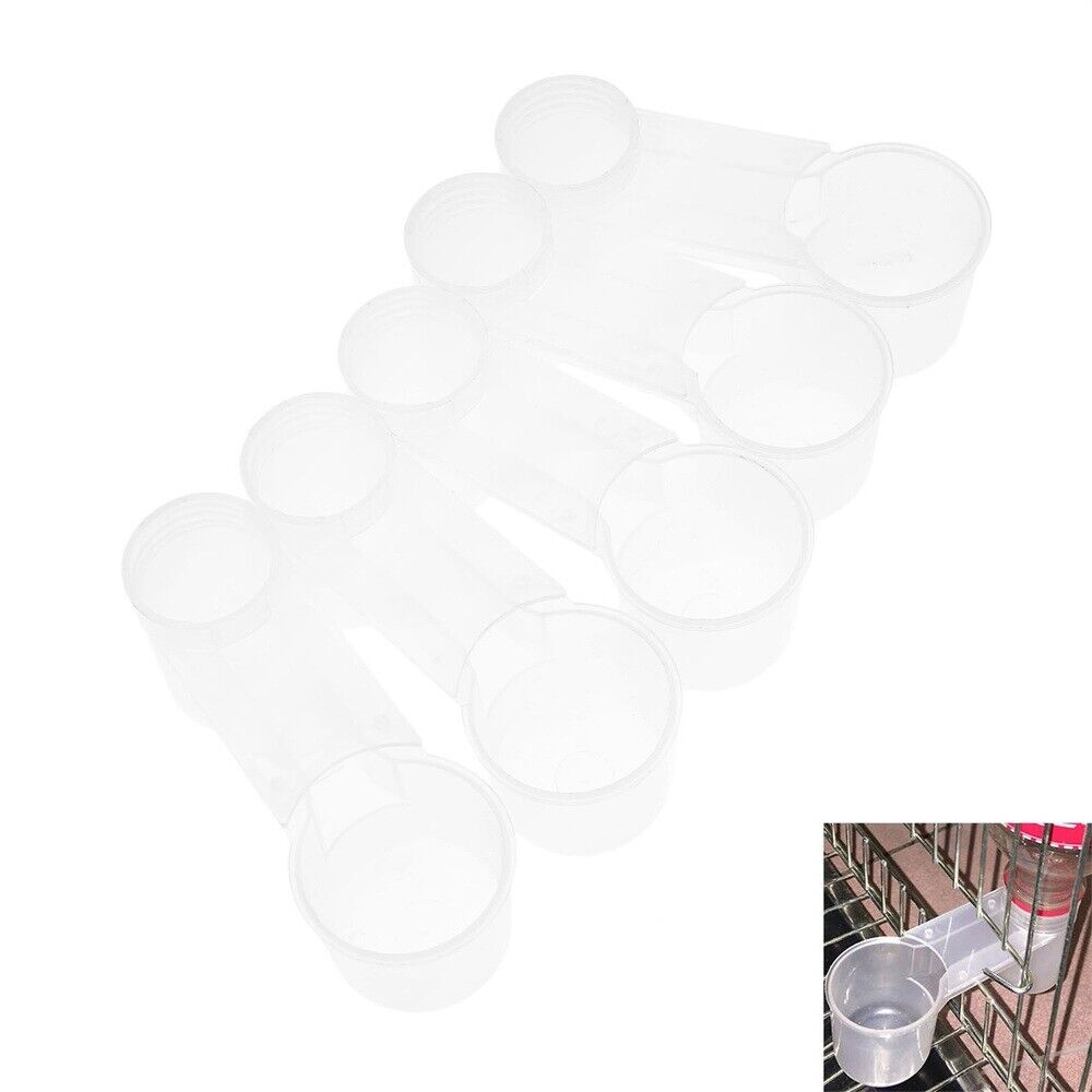 5Pcs Plastic Bird Pigeon Double Port Drinker Feeder Cup Water Bowl Bottle New