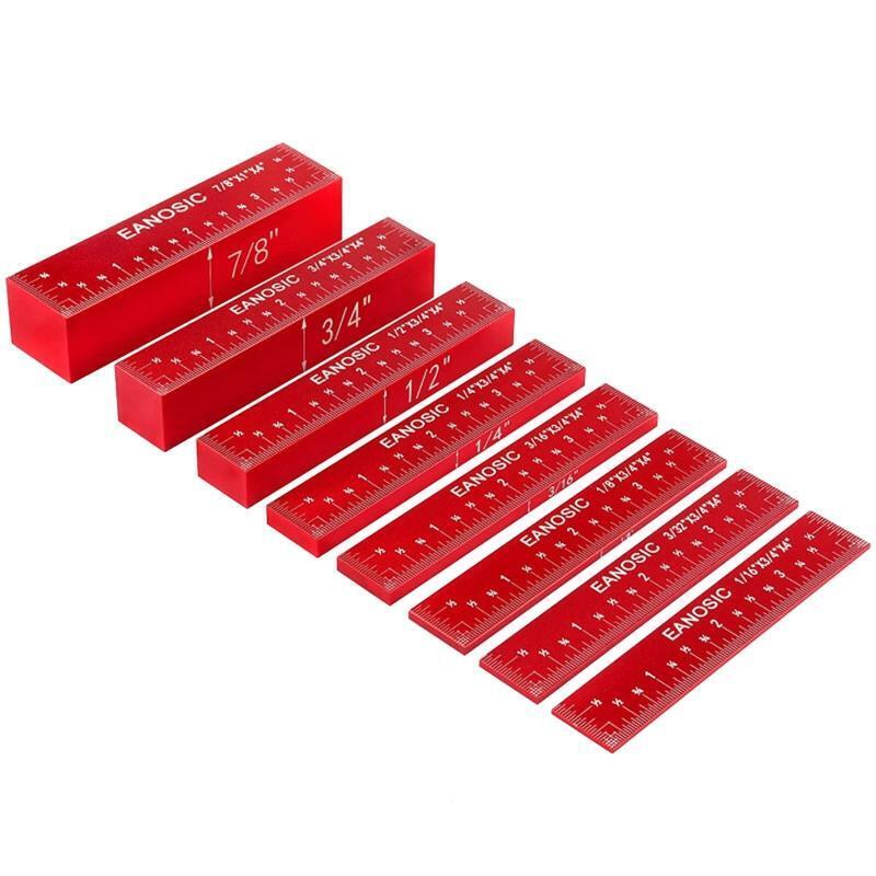 Setup Blocks Height Gauge Set Woodworking Setup Bars for Router & Table Saw 8pcs