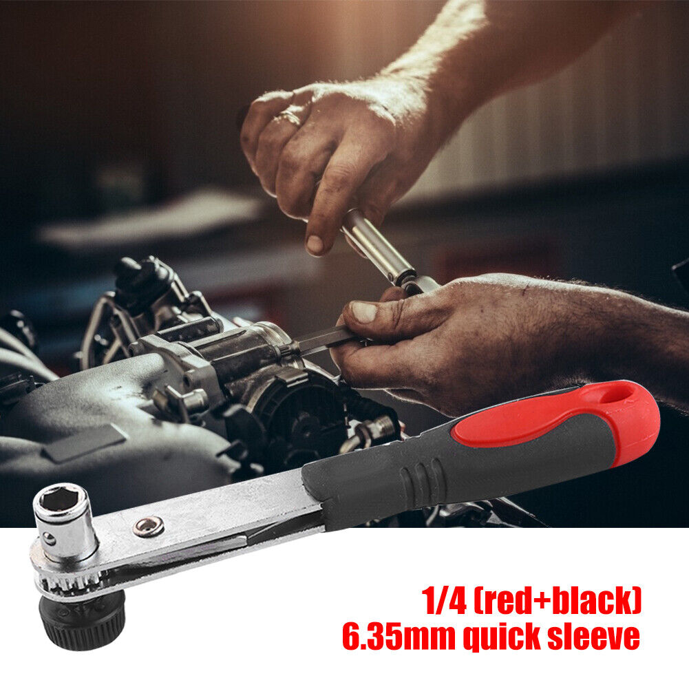 Semi-Automatic Double-Headed Ratchet Grip Spanner Screwdriver Bit Wrench