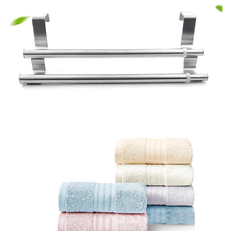 Wall Hanging Towel Bar Double-Layer Retractable Hanger Bathroom Accessories