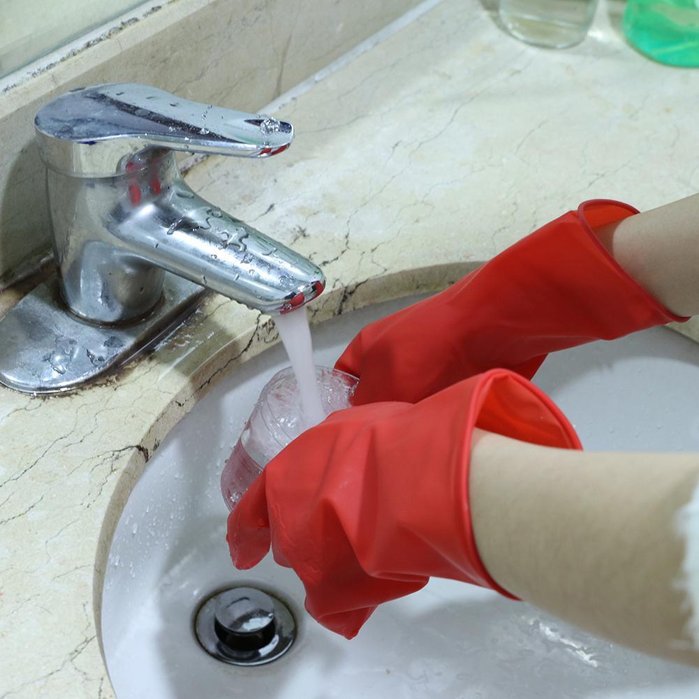 1 Pair Women Natural Latex Gloves Rubber Wear Resistant Working Gloves