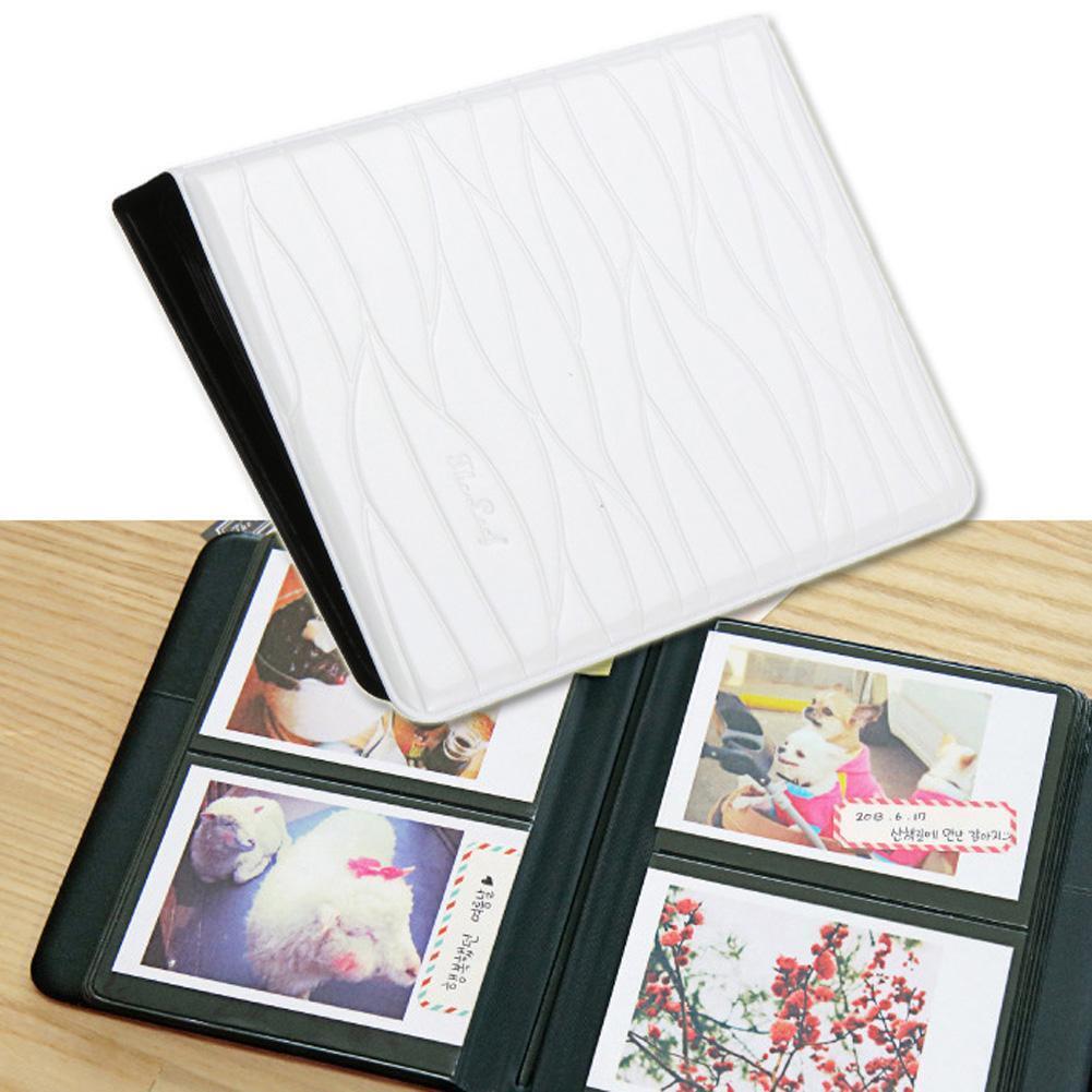64 Pockets Mini Album Photo Case with Leaves Pattern for FujiFilm Instax