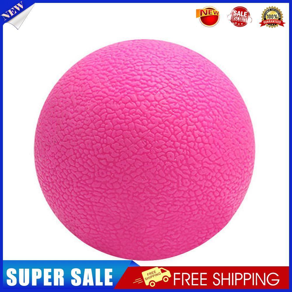 TPE Lacrosse Ball Sports Yoga Muscle Relax Roller Fitness Massage(Rose Red)