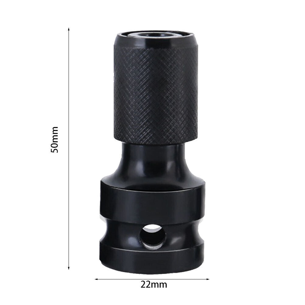 1/2 Inch Square To 1/4 Inch Hex Ratchet Socket Wrench Sockets Adapter (B)