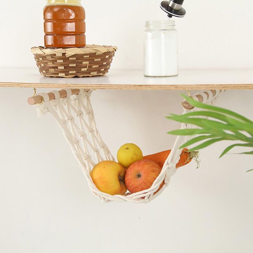 Storage Net Handmade Fruit Vegetable Hammock Woven Fruit Holder Hanging Basket