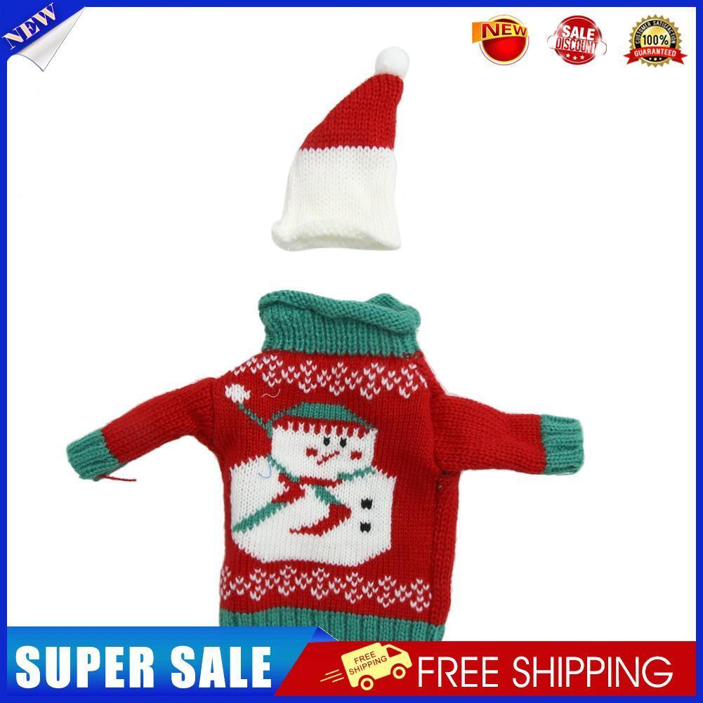 Festive Plush Snowmen Wine Bottle Cover Bag Banquet Christmas(Snowman)