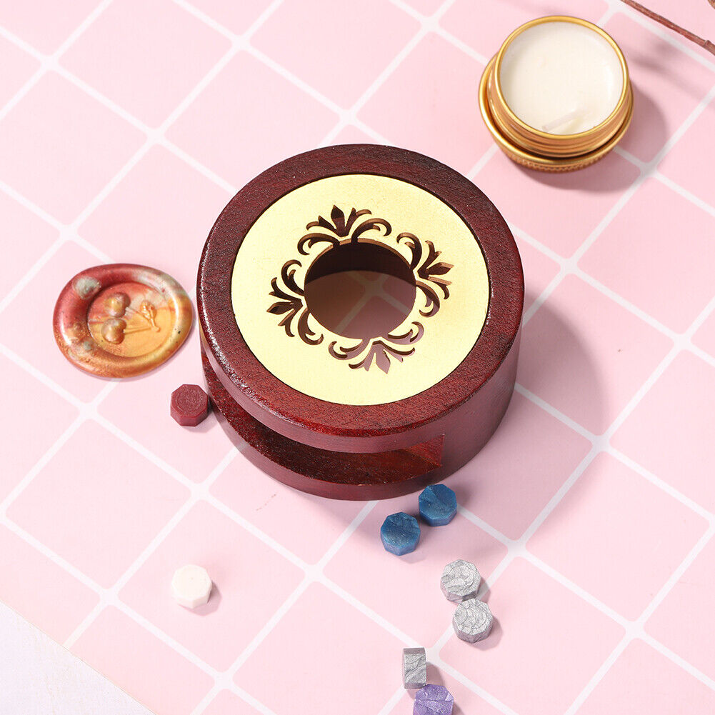 Wax Seal Furnace Wooden Frame Metal Pot Beads Sticks Melting Warmer Tool