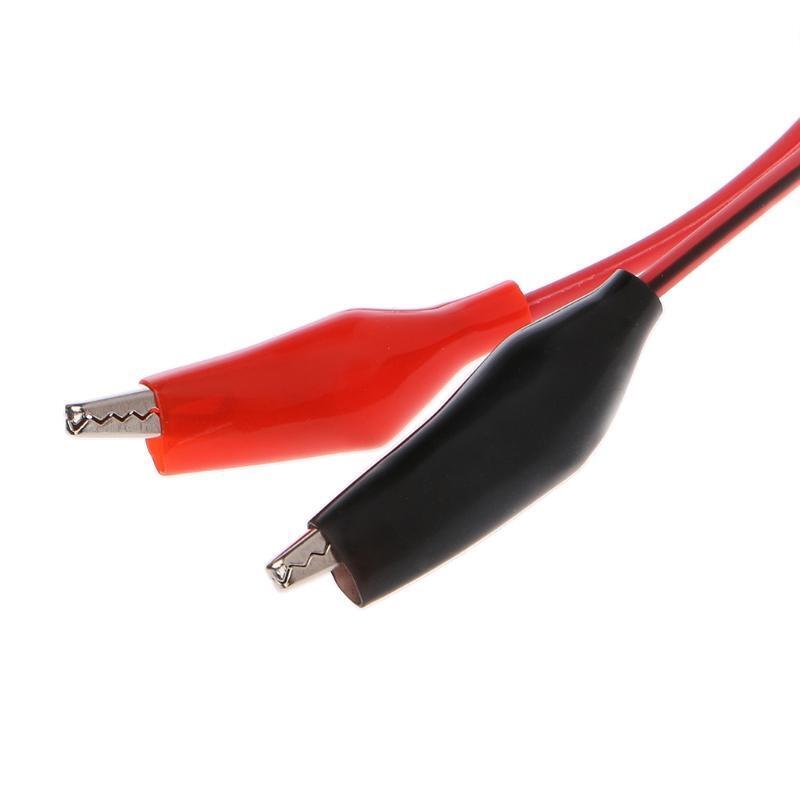 Dual Red & Black Test Leads with Crocodile Clips Alligator Jumper Cable Wire