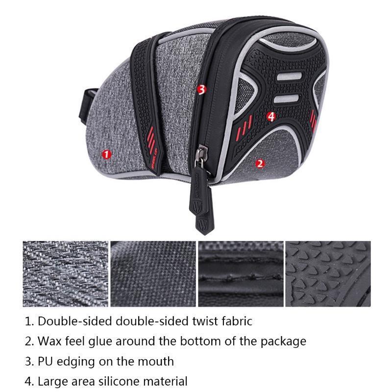 Mtb Bike Tail Bag Bag Waterproof Bicycle Saddle Bag Large Capacity Road Bag