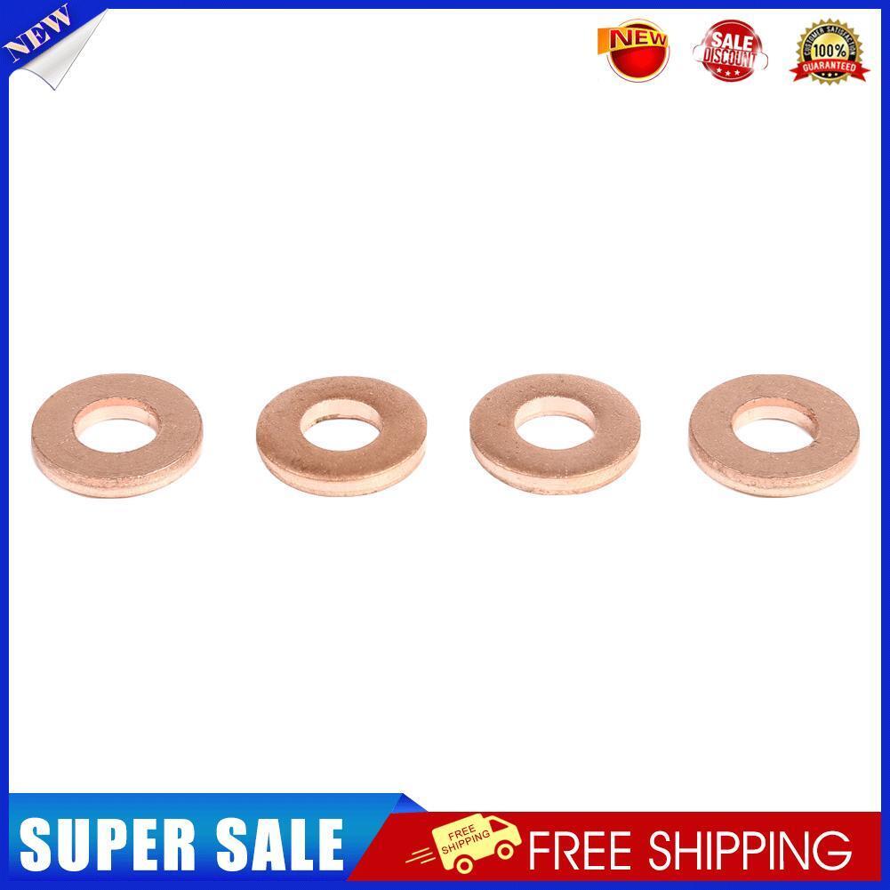 4pcs Injector Copper Washer Spacer Seal 1.6HDI O-Ring for Peugeot OE198173