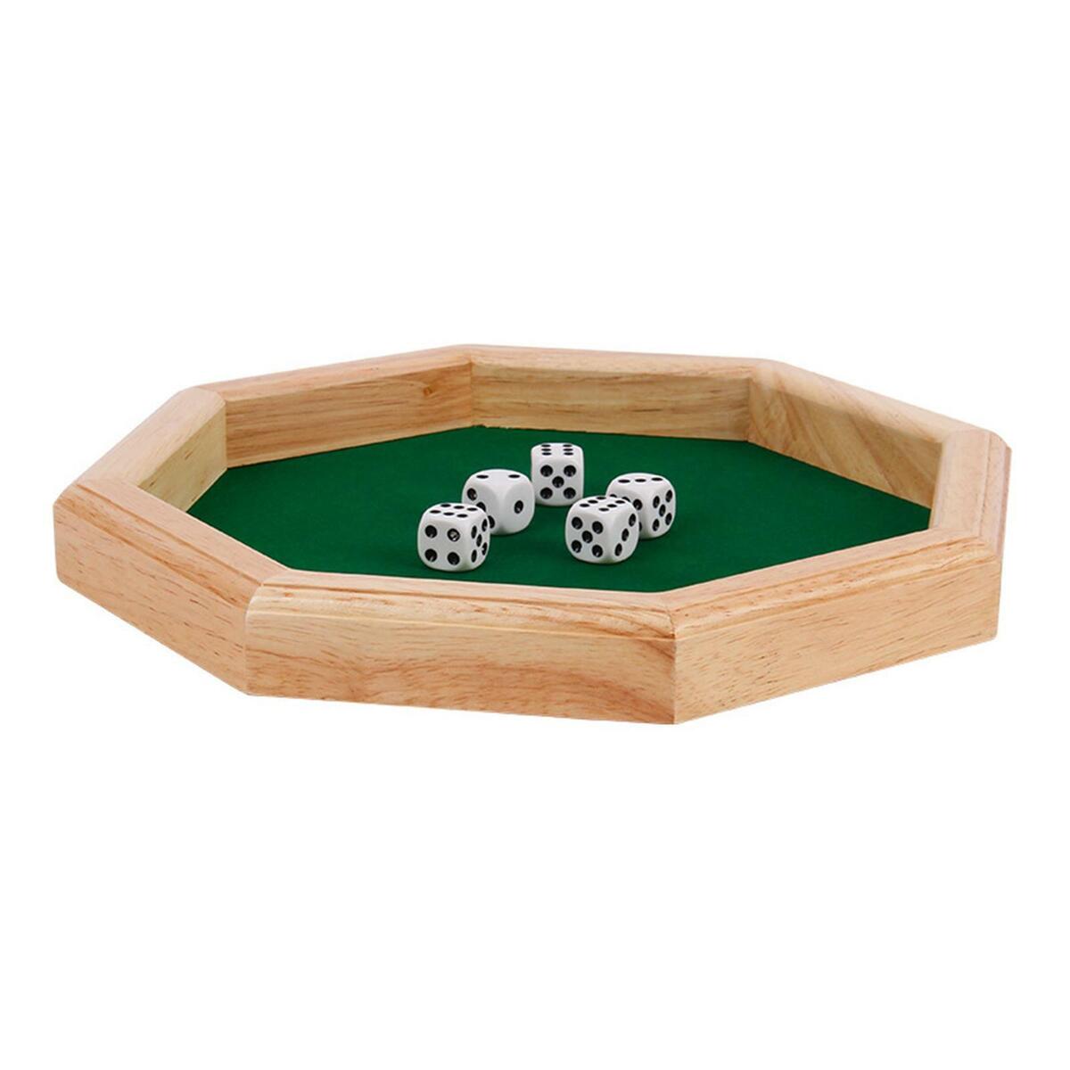 Heavy Duty 12 Inch Octagonal Wooden  Tray with Felt  Rolling Surface